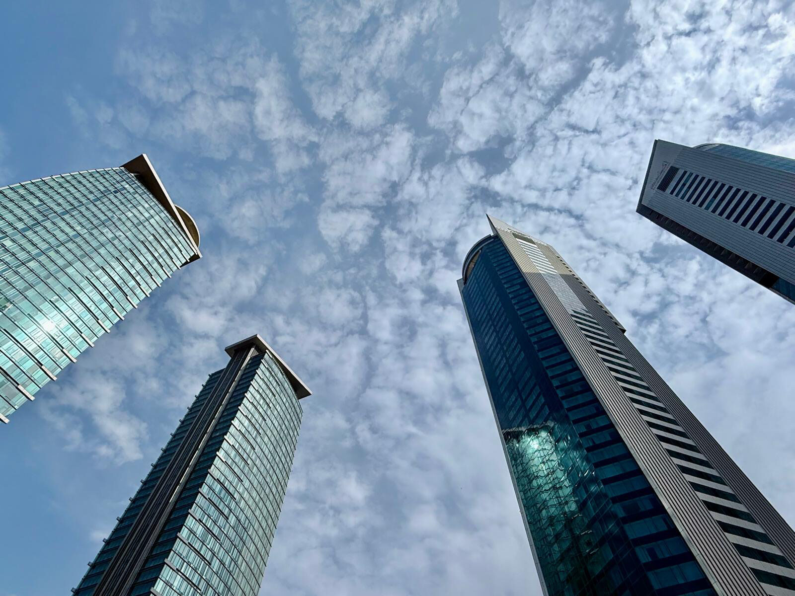 Doha skyline from below